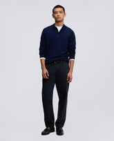 PANTALONE CHINO IN GABARDINA-NAVY-NAVY-AZUL MARINO-NAVY-NAVY